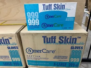 1000 pairs Amercare Tuff Skin Powdered Latex Gloves 999-4 Size X-LARGE Full case - Picture 1 of 2