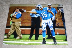 DETROIT LIONS WIDE RECEIVER GOLDEN TATE SIGNED 11X14 PHOTO A W/COA NOTRE DAME - Picture 1 of 2