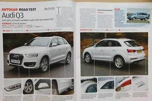 Original 2011 Autocar magazine road test No 5038 AUDI Q3 2.0 TDI SE QUATTRO - Picture 1 of 1