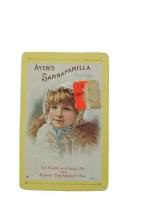 VERY RARE AYER"S SARSAPARILLA ADD ON PLAYING CARDS  - Picture 1 of 3
