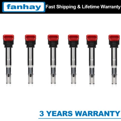 6Pcs Ignition Coil Pack 06E905115D For AUDI A4 A5 A6 A7 A8 Q5 Q7 R8 S4 S5 S6 S8 - Изображение 1 из 4