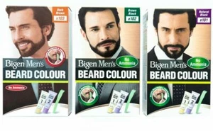 BIGEN MENS PERMANENT BEARD & MOUSTACHE HAIR COLOUR DYE NO AMMONIA *NEW & BOXED* - Picture 1 of 10