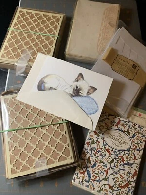 Cartões e envelopes antigos estacionários - pacotes abertos mistos imperfeitamente perfeitos - Imagem 1 de 4