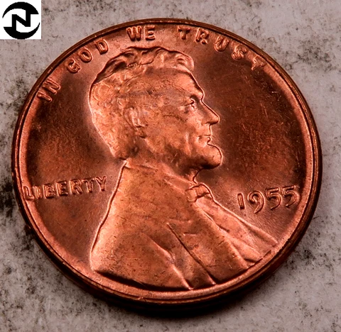 1955 DDO Lincoln Wheat Penny Cent Error ~ Gem BU (red) ~ 1 Coin Cover