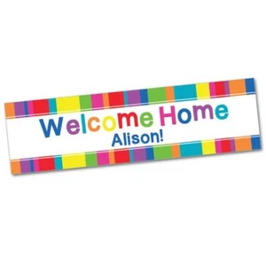 Welcome Home Personalised Party Banner 60 x 17 inches - Add your own message - Picture 1 of 1