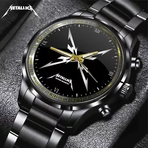 Neue Me.Tal.Li.Ca Band Schwarz Edelstahl Uhr - Bild 1 von 4