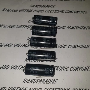 NOS SIEMENS B41010 470uF 25V HI END Axial CAPS FOR AUDIO ! 5pcs - Picture 1 of 5