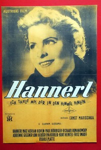 HANNERL AUSTRIAN JOHANNA MATZ ADRIAN HOVEN 1952 PAUL HORBIGER EXYU MOVIE POSTER