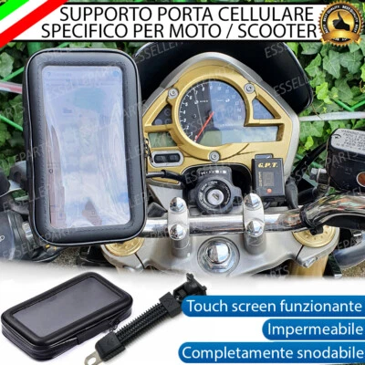 CUSTODIA SUPPORTO IMPERMEABILE MOTO SCOOTER PORTA CELLULARE - Immagine 1 di 4