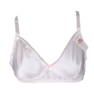 Sujetador fino 100 % seda sin aros ropa interior para dormir bikini 34C 36C 38C 40C 44C para mujer Foto 1 de 4
