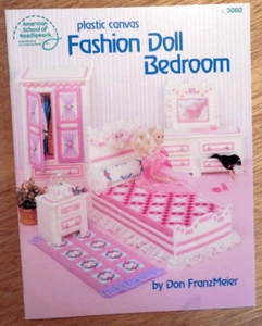 American School of Needlework Plastic Canvas Booklet "Fashion Doll Bedroom" - Picture 1 of 3