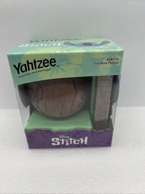 YAHTZEE Game Disney STITCH Hasbro Usaopoly Collectible Tiki Style Dice Cup - NEW - Image 1 of 4