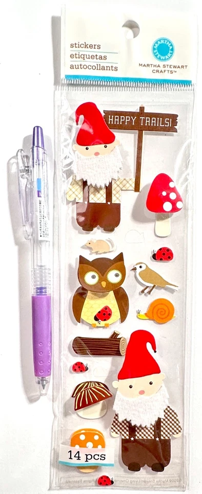 Gnome & Woodland Stickers Scrapbooking Card Making Martha Stewart - Image 1 of 1