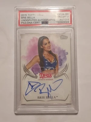 2015 Topps WWE Brie Bella Undisputed Autoghraphs Near Mint 8 Auto 8 - Image 1 of 2