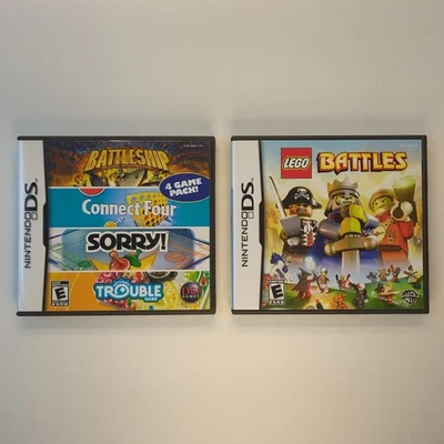 Lot of 2 DS Games; LEGO Battles & Battleship/Connect Four/Sorry!/Trouble NDS CIB - Image 1 of 4