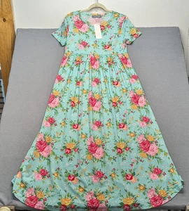 Jamby Styles Maxikleid bunte Blumen Gr. Small bequem Seitentaschen neu mit Etikett - Bild 1 von 6