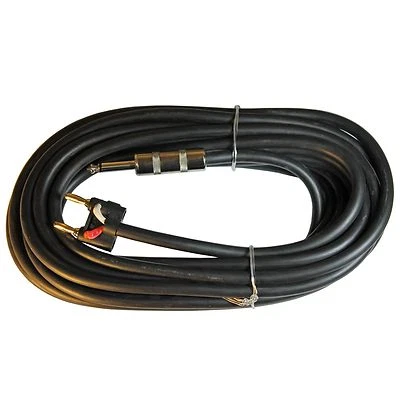 25' ft feet foot 1/4" male to 2 dual banana plugs 12 ga gauge speaker cable cord - Image 1 of 2