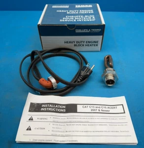 ZeroStart 3500111 Temro Heavy Duty Engine Block Heater For Caterpillar C13 / C15 - Picture 1 of 12