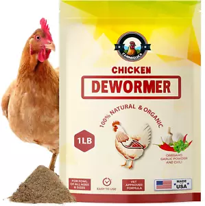 All-Natural Chicken Dewormer Powder, 1LB Pouch, Safe for Eggs, Us-Made, Poultry - Picture 1 of 12