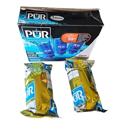 2 PUR Water Filtration System Replacement Faucet Refills 3 Stage Filters 2 Delta - Image 1 of 4