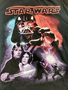 Camiseta Retro Star Wars Para Hombres Negra Darth Vader Luke Skywalker Princesa Leia Talla M - Imagen 1 de 6