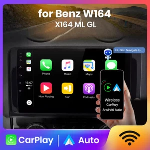 Radio de coche 4+64GB DAB+ Android14 para Mercedes Clase ML/GL W164 X164 CarPlay Navi - Imagen 1 de 12