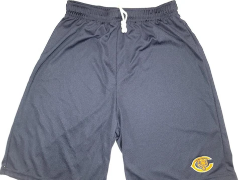 0724-1 Mens CHICAGO BEARS Polyester Jersey SHORTS Embroidered BLUE W/Pockets Cover