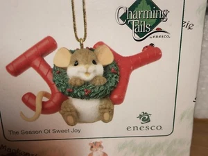 Charming Tails "THE SEASON OF SWEET JOY" DEAN GRIFF NIB CHRISTMAS ORNAMENT - Picture 1 of 6