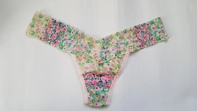 NWOT Hanky Panky Lace Low Rise Thong, Floral Multi, One Size - Image 1 of 2