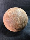Antique Cannon Ball 3 Inch Diameter Rusted Iron Paris Flea Market Untouched