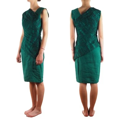 Vestido de cóctel de noche verde esmeralda vintage para mujer Gianni Versace años 70 80 raro Foto 1 de 4