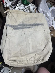 Vintage US Military White Barracks Laundry Bag NAMED - Picture 1 of 9