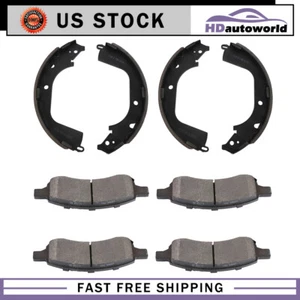 FRONT Ceramic Brake Pads REAR SHOES For 2009 2010 2011 2012 GMC Canyon Assembly - Picture 1 of 5