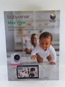 Monitor de video para bebé BabySense de 5,5" con pantalla dividida 1080P *sellado de fábrica* - Imagen 1 de 4