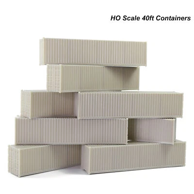 9Stk. 40ft Container Versand Güterwagen Spur H0 Unbemahlt Modelleisenbahn Wagen - Bild 1 von 4