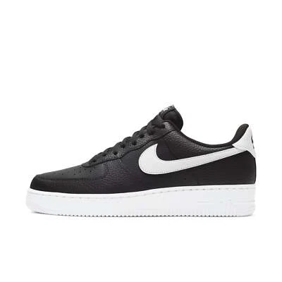 [CT2302-002] Mens Nike Air Force 1 Low '07 'Black White Pebbled Leather' - Image 1 of 4