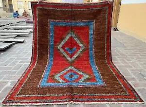 5x7 Tulu Berber Beni Ourain Antique Rug Moroccan Marakesh Oriental Nomadic Rug - Picture 1 of 23