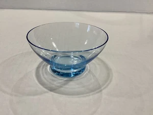 Fostoria Glass Blue Seafood Icer Insert Crabmeat 3 1/2" (8 available) - Picture 1 of 7