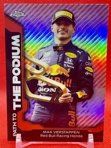 Max Verstappen 2021 Topps Chrome Formula 1 Path to the Podium #PTP-MV 🔥🔥🔥 - Picture 1 of 2