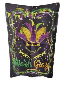 Mardi Gras Jester Mask & Beads Flag | Festive Home & Garden Yard Decor - Picture 1 of 9