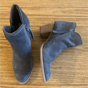 Dolce Vita - Botines de gamuza con tacón de madera gris cremallera - para mujer talla 8 1/2” - Imagen 1 de 10