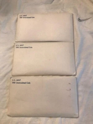 6 sets of us mint 1981uncirculated coins - Image 1 of 2