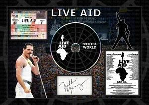 Live Aid - Freddie Mercury - Queen -  ORIGINAL A4 PHOTO PRINT MEMORABILIA - Imagen 1 de 4