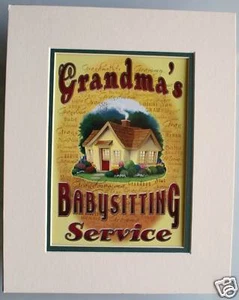 Grandma's Babysitting Service by Mike Patrick Print - Imagen 1 de 1