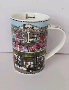 Harrods Mug Store Fronts Window Shopping Spell Out On Handle Made In England EUC - Picture 1 of 7