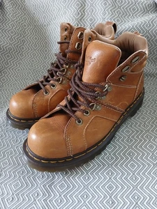 Dr. Martens Fynn Vintage Años 90 Marrón Botines Cuero Hombre 8 Mujer 9 - Imagen 1 de 11