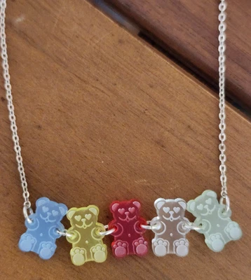 Vinca, collar colgante de oso de goma, 19" Foto 1 de 4