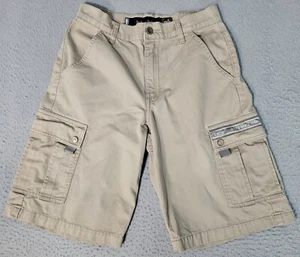 Vintage Levis Silver Tab Boys Khaki Cargo Shorts Beige Size 14 L Baggy - Picture 1 of 11