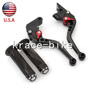 For 600/750 KATANA 1998-2006 CNC Brake Clutch Levers Grips Handle Adjust Black - Picture 1 of 12
