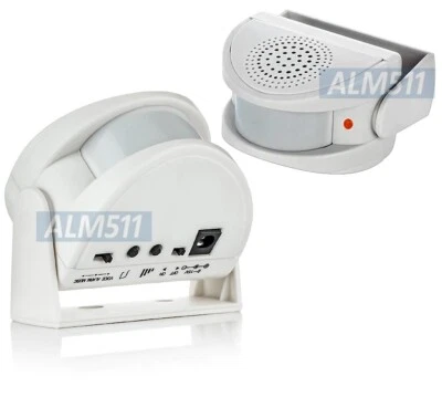 Mini Motion Sensor Alarm Door Chime For Entrance Alert DC Or Battery Operated